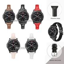 Тонкий кожаный Смотреть ремешок для samsung Шестерни S3 Frontier Смарт-часы замена запястье для Шестерни S3 Классический 22 мм ремешок