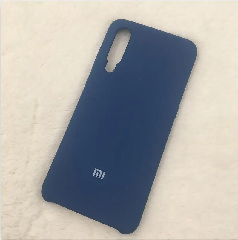 Xiao mi 9 защитный резиновый ТПУ задняя крышка оболочка для Xiaomi mi 9 жидкий силиконовый Жесткий Чехол 6,39 дюйма с логотипом 10 шт./партия - Цвет: blue