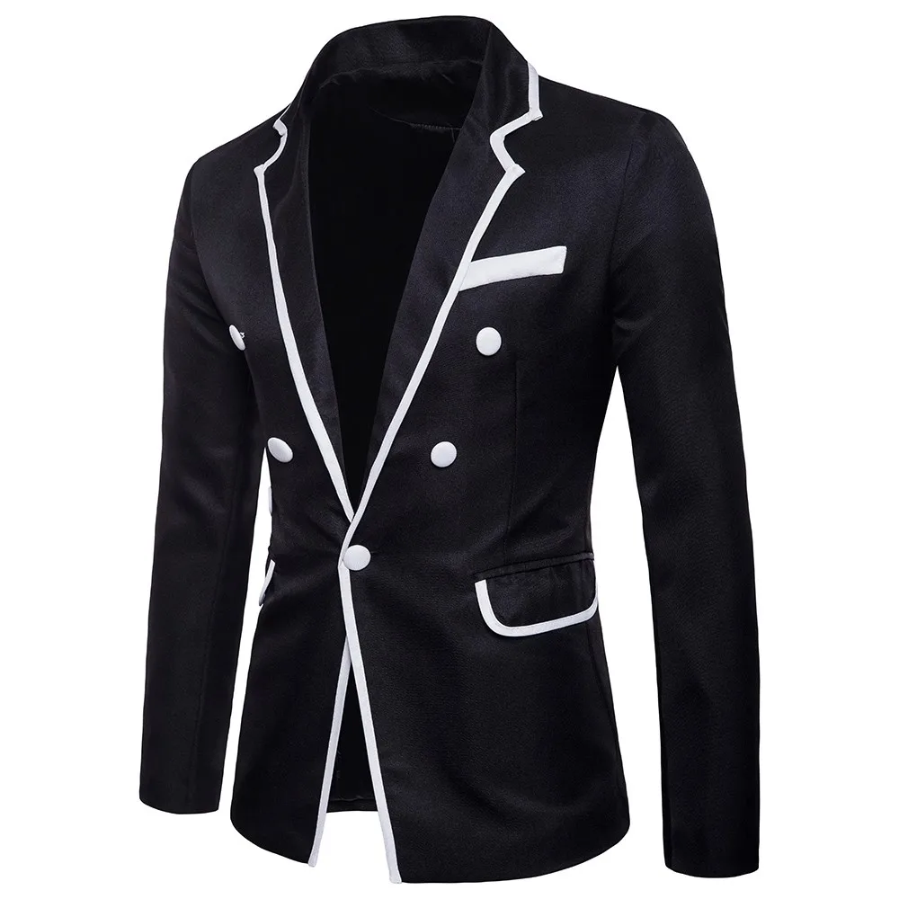 

high quality men suit blazer slim fit patchwork suit jacket terno masculino costume homme men blazer jacket casual d90531