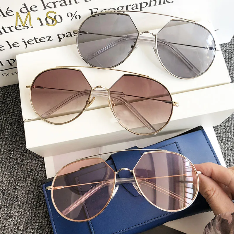 

MS 2018 New Fashion Sunglasses Women Luxury Brand Designer Vintage Sun glasses Female Pilot sunglass For Women Eyewear