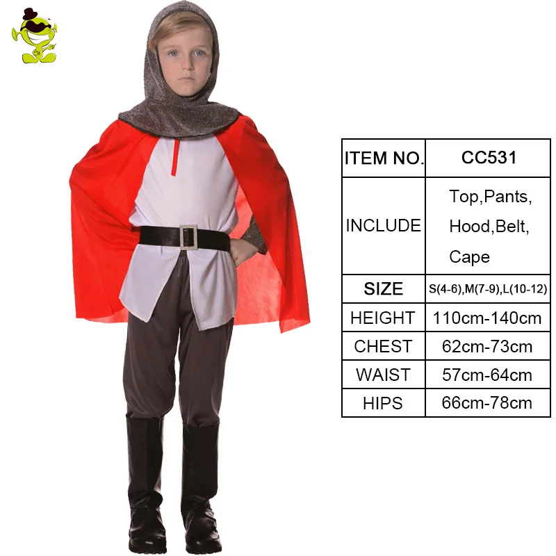 Kids Brave Knight Costume dauntless fighter Carnival Party Warrior Cosplay Suits