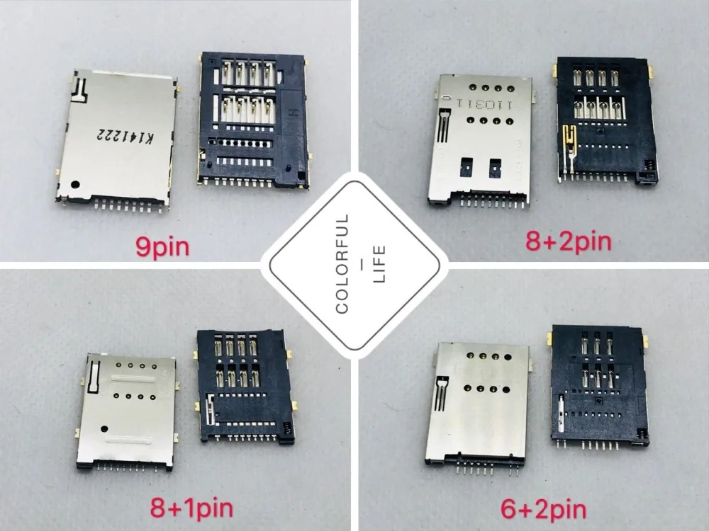 

Big Card 8/9/10PIN PC Computer Panel Tablet Laptop SIM Socket Slot Tray Connector Adapter Motherboard Repair Accessory Holder