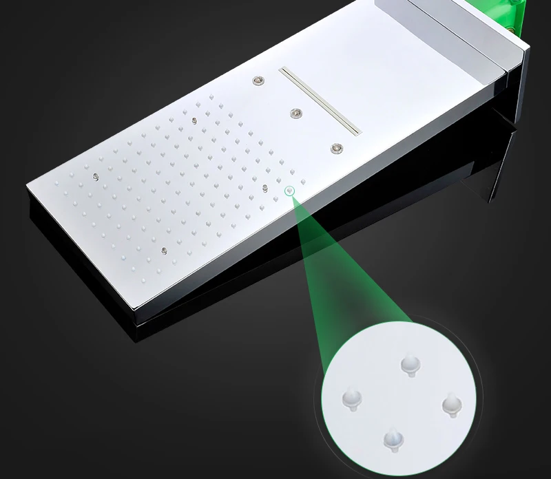 Led Shower Set 22 Waterfall Controller Smart Shower System Massage Bath & Shower Faucets (16)