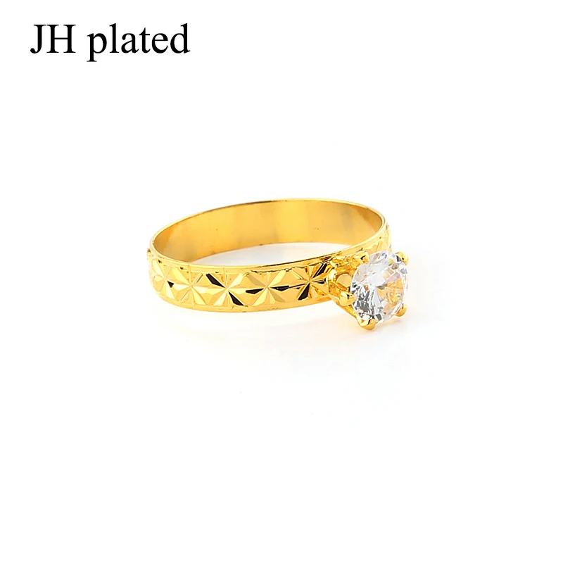 JHplated, четыре стиля, модные свадебные кольца для женщин/девушек, золотой цвет, белые кольца с камнями, ювелирные изделия, обручальные кольца