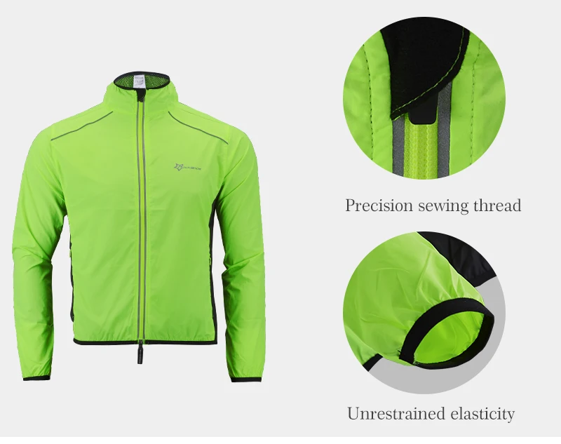 ROCKBROS Jacket Cycling Wind Jacket Bike Raincoat Cycling Rain Coat Jersey Bicycle Rainproof  Windproof Quick Dry Coat