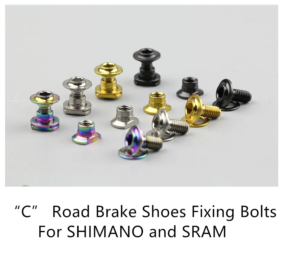 STAN TI Road Bike Brake Shoes Bolts Titanium Bicycle C Brake Block Bolts For SHIMANO and SRAM