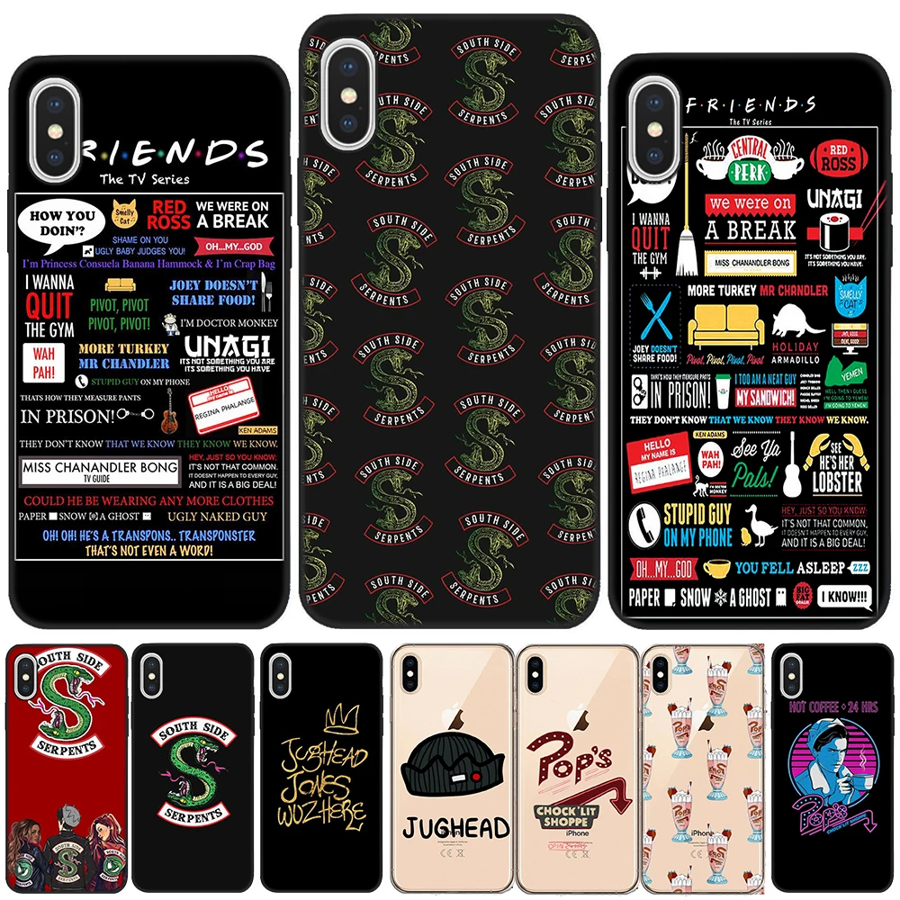 Мягкий чехол Riverdale Доминантный черный из ТПУ для iPhone 8 7 6 6S Plus 5 детской модели ТВ
