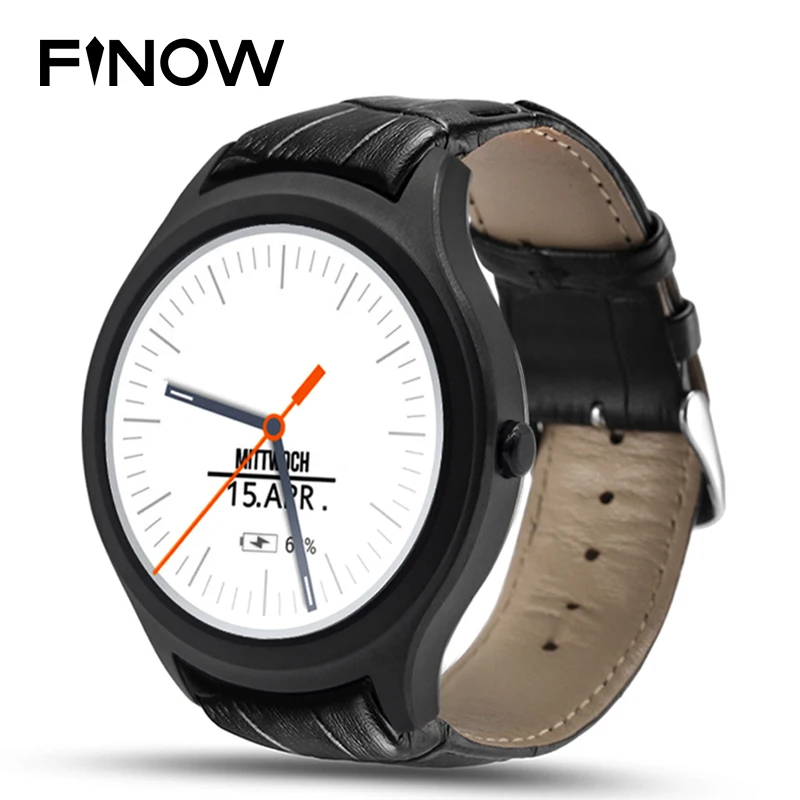 Finow X1 Smart Watch Wearable Devices Android 4.4 3G WIFI GPS Clock NO.1 D5 Smartwatch PK KW88 KW18 I3 DM368 watch black