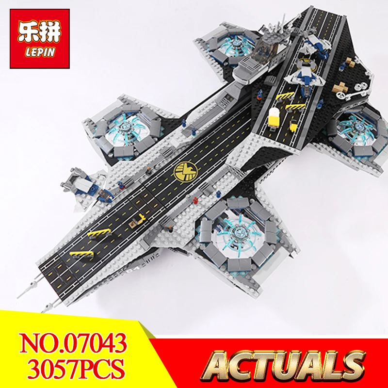 

Lepin 3057Pcs 07043 Super Heroes The SHIELD Helicarrier Model Building Kits Blocks Bricks Boy Toys Compatible LegoINGlys 76042