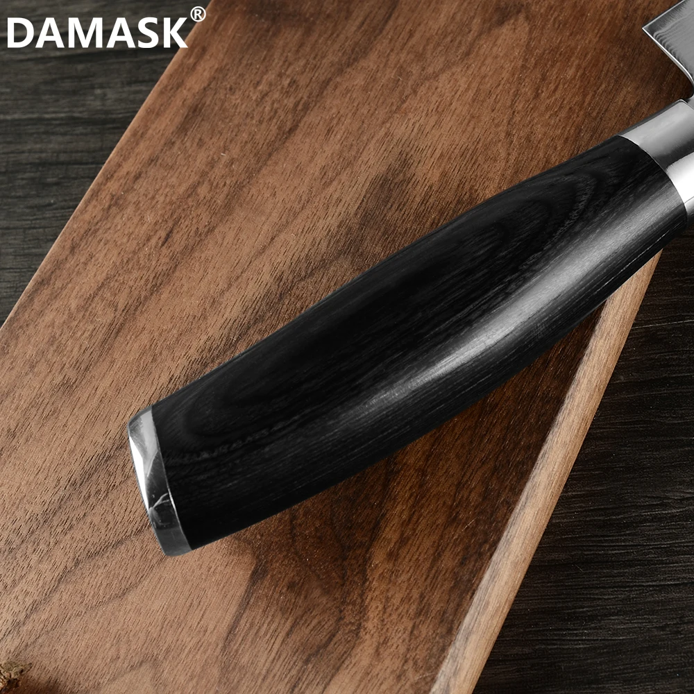 Дамасский кухонный нож DAMASK ножи шеф повара из Японии 8 дюймов нарезка 7 Santoku 5
