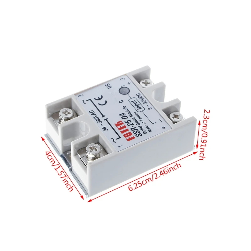 OOTDTY твердотельный релейный модуль SSR 25DA 25A 250V 3 32V DC вход 24 380VAC выход|solid state relay|state
