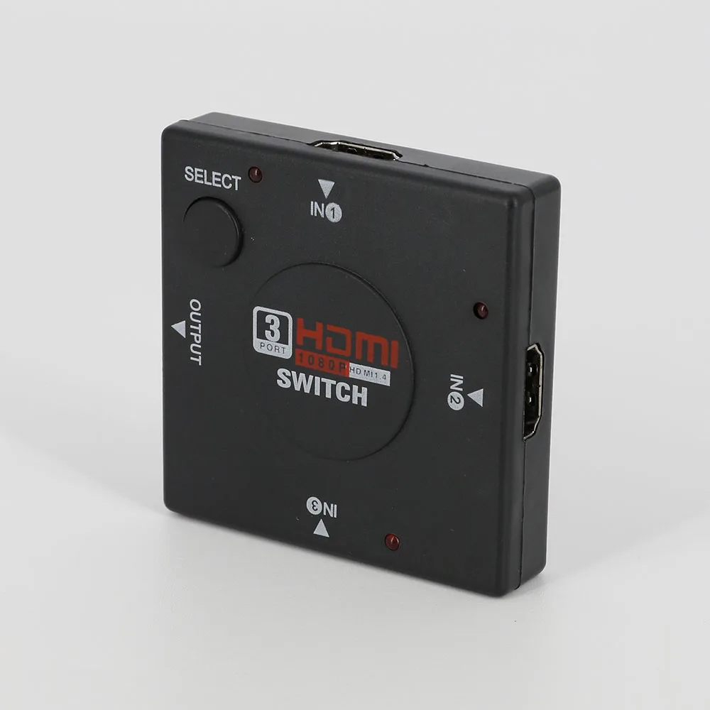 Мини-Коммутатор HDMI с 3 портами 1 шт. сплиттер для HDTV 1080P Vedio оптовая продажа |