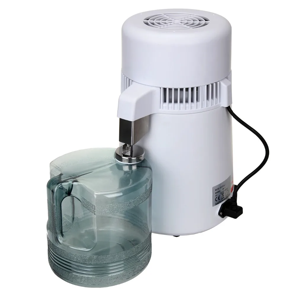 Koop (Schip uit EU) 4L Zuiver Water Distilleerder Filter Machine Luchtreiniger Filtratie Ziekenhuis Home Office Keuken Wasser Destillie