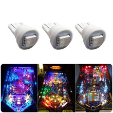 В два раза ярче, чем обычно! 100 упаковка оптом 5050 SMD 6,3 v AC 555 Клинообразная основа Светодиодная лампа для пинбольного автомата без привидений не Мерцающая пинбольная лампочка