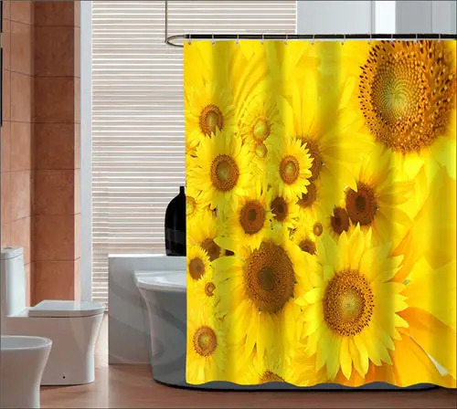 Online Get Cheap Sunflower Shower Curtain -Aliexpress.com New Arrive The beautiful sunflower Personalized Custom Shower Curtain Bath Curtain Waterproof MORE SIZE SQ- - Online Get Cheap Sunflower Shower Curtain -Aliexpress.com