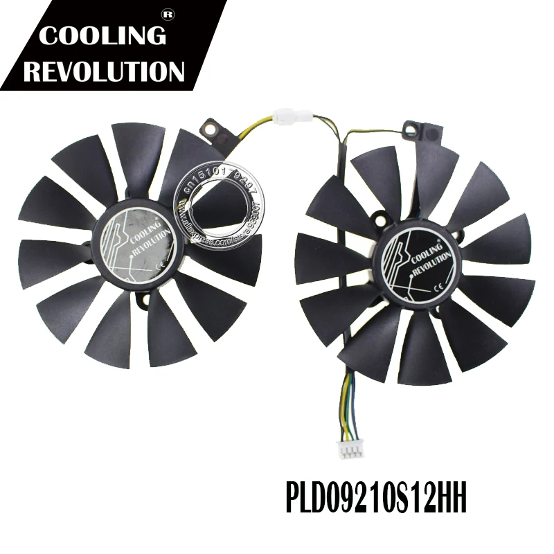 2PCS 87MM Cooling Fan For ASUS DUAL GeForce GTX1060-O6G PLD09210S12HH DC12V