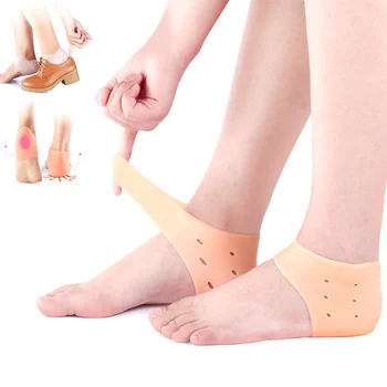 

2 Pairs Heel Protector Silicone Gel Ankle Support Soft Socks Foot Sleeve for Bone Spur Relief MH88
