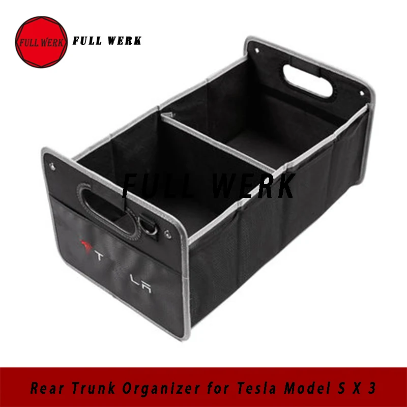 1 шт., Складной автомобильный Органайзер в задний багажник, многофункциональная сумка для хранения, вместительный Чехол-контейнер для Tesla Model 3 S X Interior A