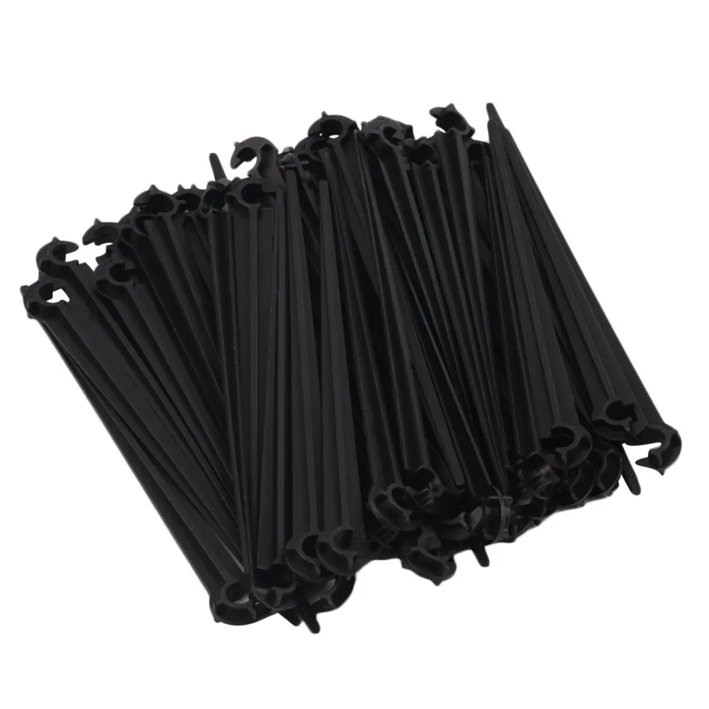 

50Pcs/lot 11cm Durable Plastic Hook Fixed Stems Support Holder For 4/7 Drip Irrigation System Garden Supply Water Hose Tubing