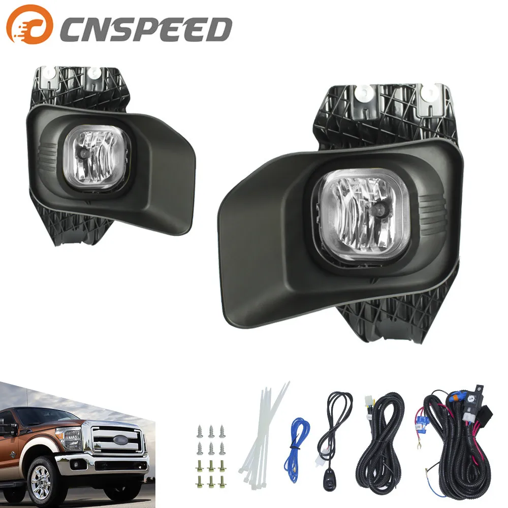 

CNSPEED Fog light fit for Ford F250 F350 F450 XLT 2011-2015 fog lamp Clear Yellow Lens Bumper Fog Lights Driving Lamps YC100871