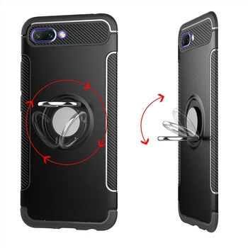 

1000pcs Shockproof 360 Ring Holder Soft TPU Car Stand Cover For Huawei Honor 20 Pro 20i V20 8X Max Magnetic Bracket Rugged Cover