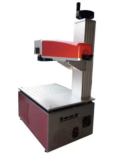 Лазер машина маркировки 20 Вт волоконно-оптический поворотный металлический гравировка Рабочая raylaser