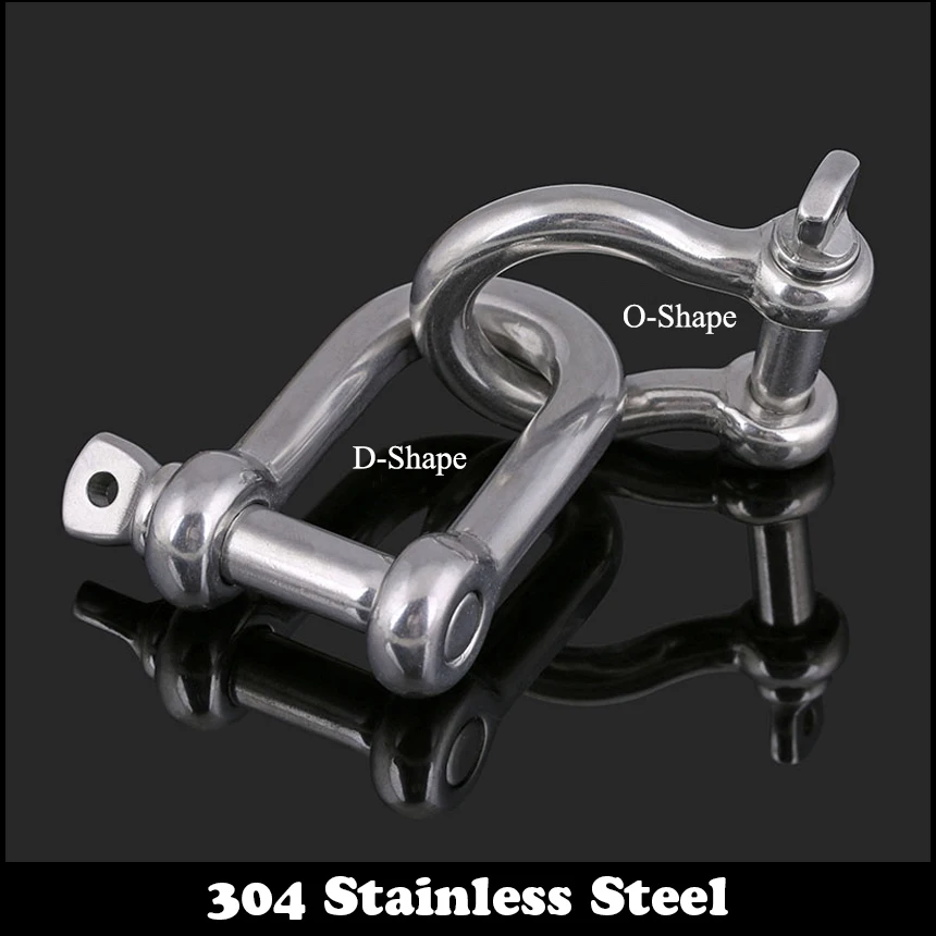 

M4 M5 M6 M8 304 Stainless Steel ss O D Shape Paracord Parachute Wire Rope Boat Outdoor Camping Bracelet Screw Pin Anchor Shackle