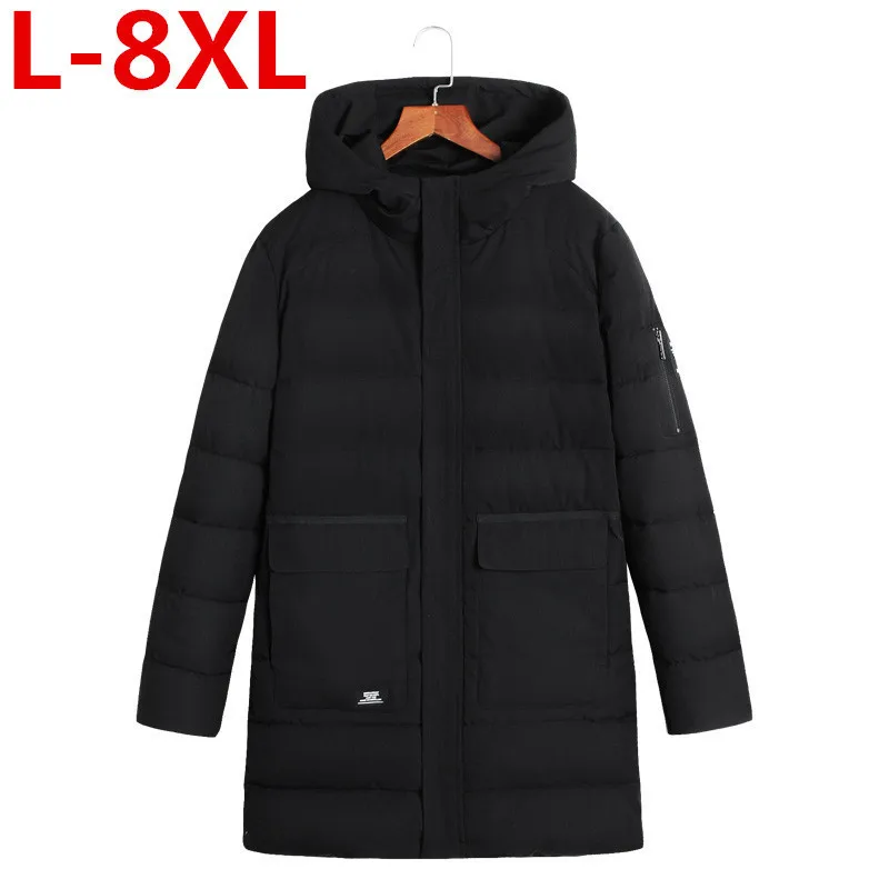 Большие размеры 8XL7XL 6XL 5XL 4XL бренд Повседневное парка зимняя куртка Для мужчин пальто теплое Новое поступление 2017 года мульти карман большой