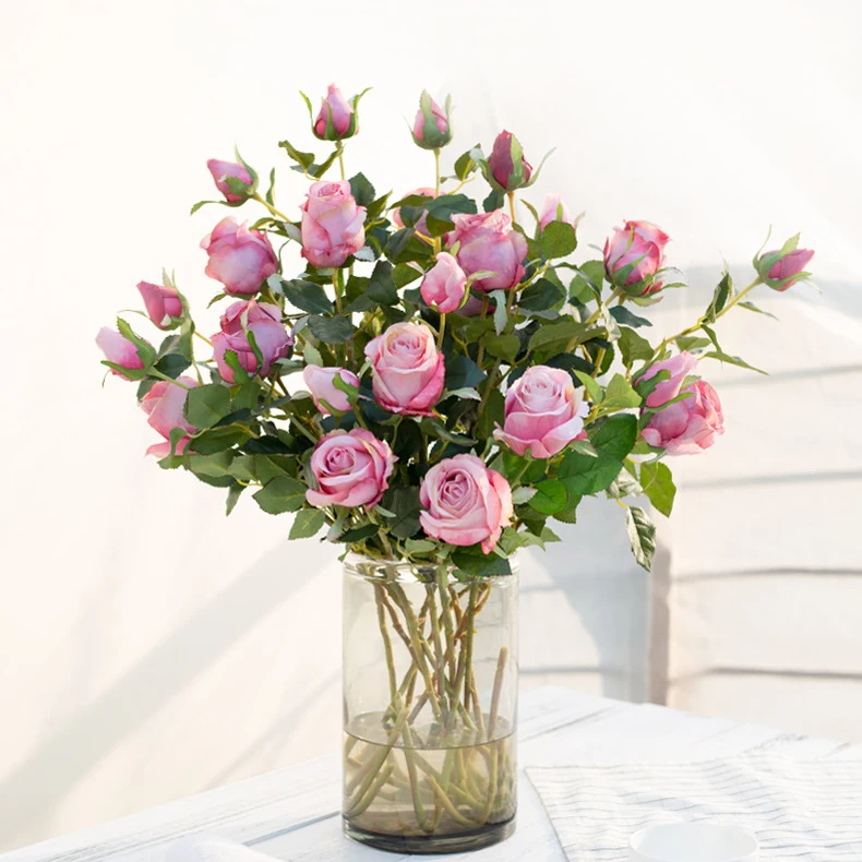 JAROWN Artificial Flowers Silk Rose Continental Retro Fake Flower Home Decoration Wedding DIY Decoration Flores (37)