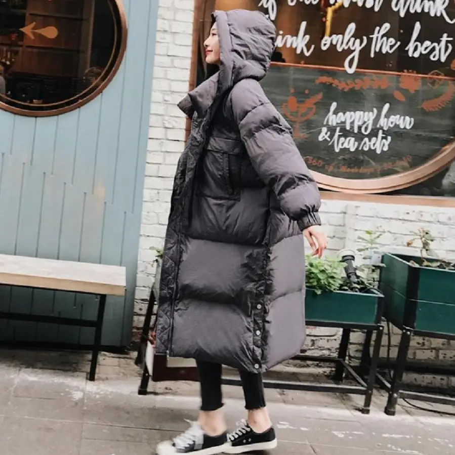 

Winter women jacket loose hooded oversize down cotton coat thicken warm cotton padded casual parka Bread service outwear L1404