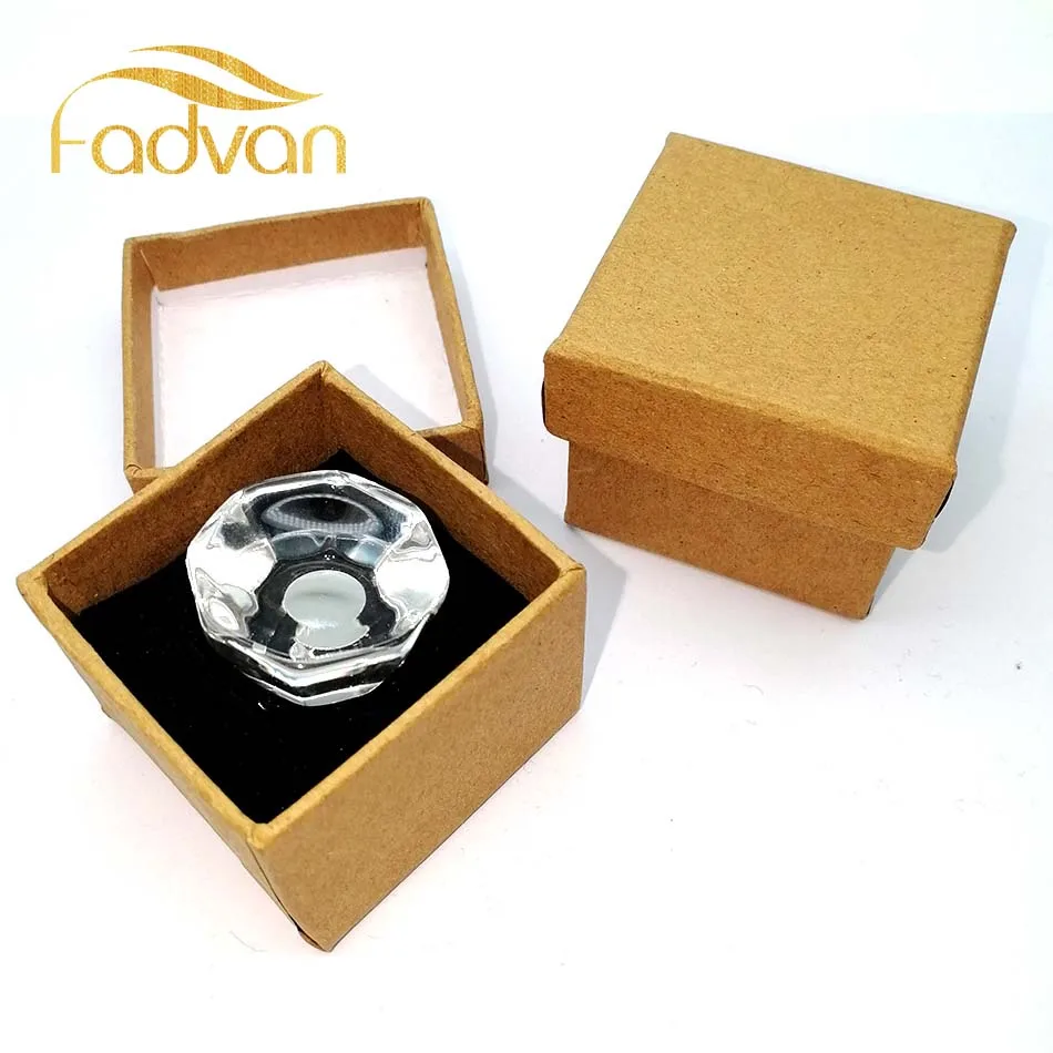 

1 Pcs Pro Galss Crystal Glue Finger Ring Individual Eyelash Extension Glue Holder Lash Building Tool Lashes Glue Holder