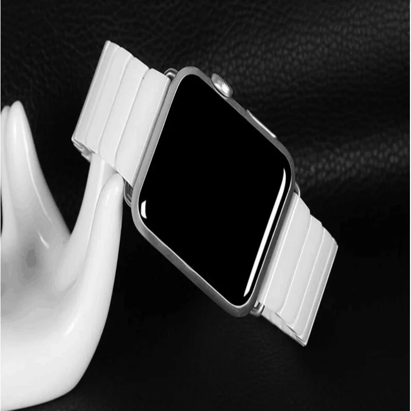 Керамический ремешок для Apple Watch 38 мм 40 42 44 + разъем адаптера Iwatch Series 4 3 2 1 черный