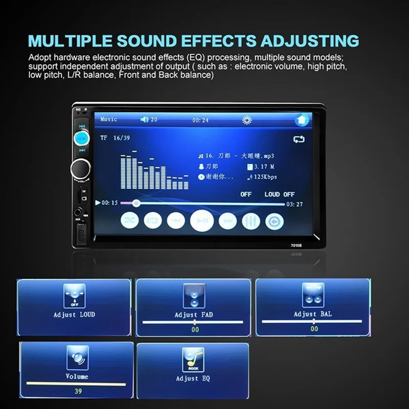 VicTsing 7 inch Bluetooth MP5 Player Auto Radio Stereo Car Radio Player Touch Control Large HD Screen Remote Control Car MP5     (29)
