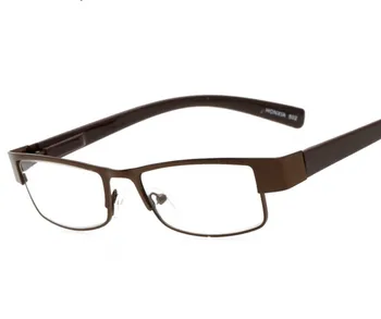 

N86 Square Metal reading glasses with Spring hinge top quality Spectacles for Farsight Gafas de Lectura