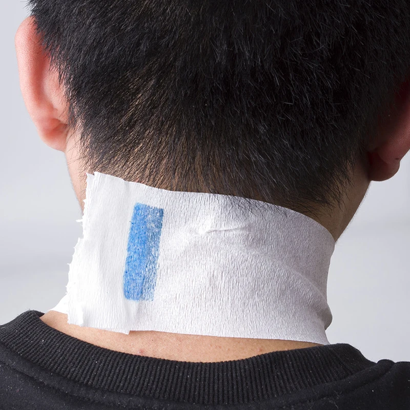 

100Pcs/Roll White Waterproof Unisex One-Off Stretchy Neck Paper Strips Roll Salon Hairdressing Accessories Hairstyling Tool