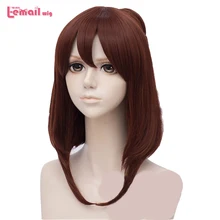 Парик L-email My Hero Academy Uraraka Ochako Косплей парики Boku no Hero Academy коричневый Боб косплей парик синтетические волосы Perucas