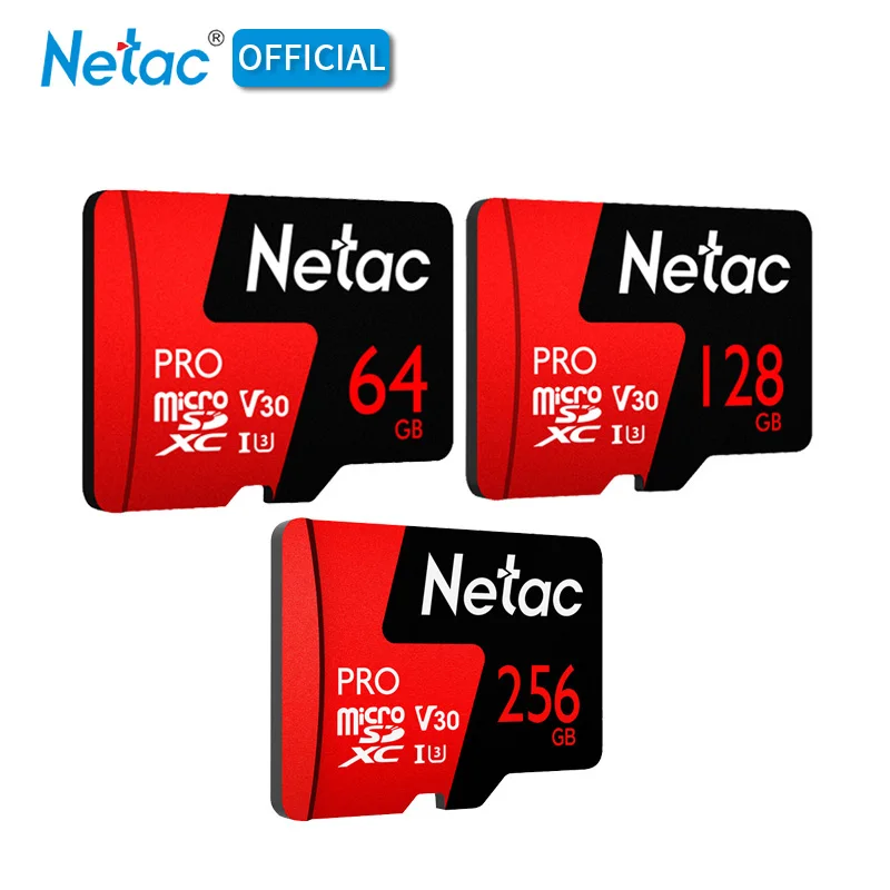 

Netac Micro SD Card 64GB 128GB 256GB Class 10 UHS 1 U3 V30 Memory Card 64 128 GB Flash Microsd P500 Pro TF Card For Smartphone