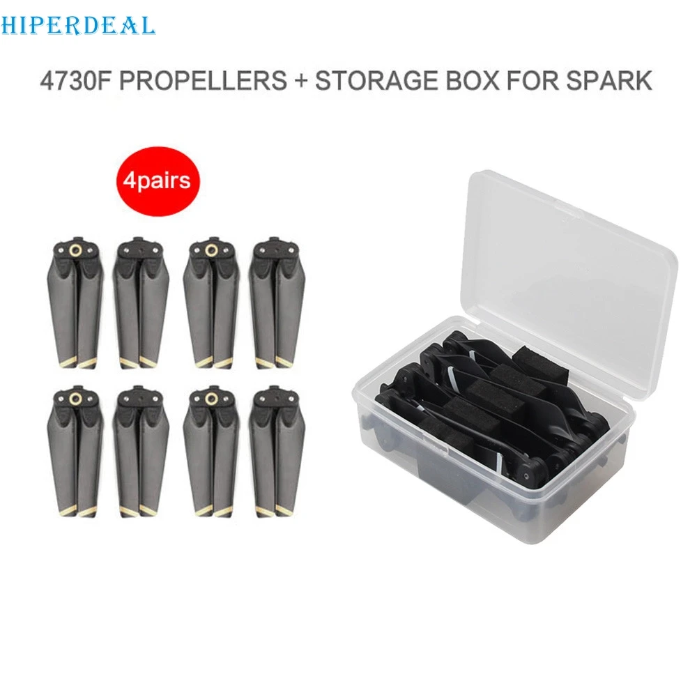 HIPERDEAL 4 пары 4730F Proprllers складной быстросъемный + жесткий портативный чехол для