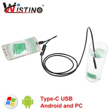 Wistino 7mm Car Endoscope Android Mini Camera Type-c USB Soft Cable Waterproof Pipe Inspection Surveillance 5m Snake Industrial