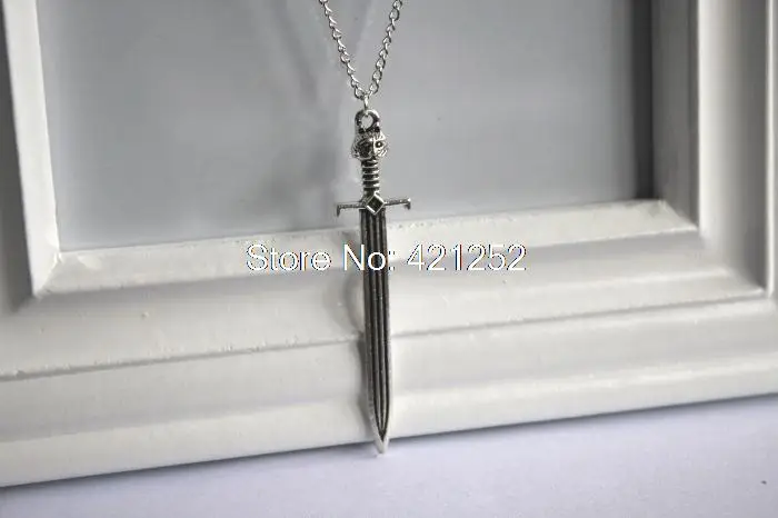 Игра престолов Джон Сноу Ожерелье «меч» литерное ожерелье «меч» подарок ювелирные изделия