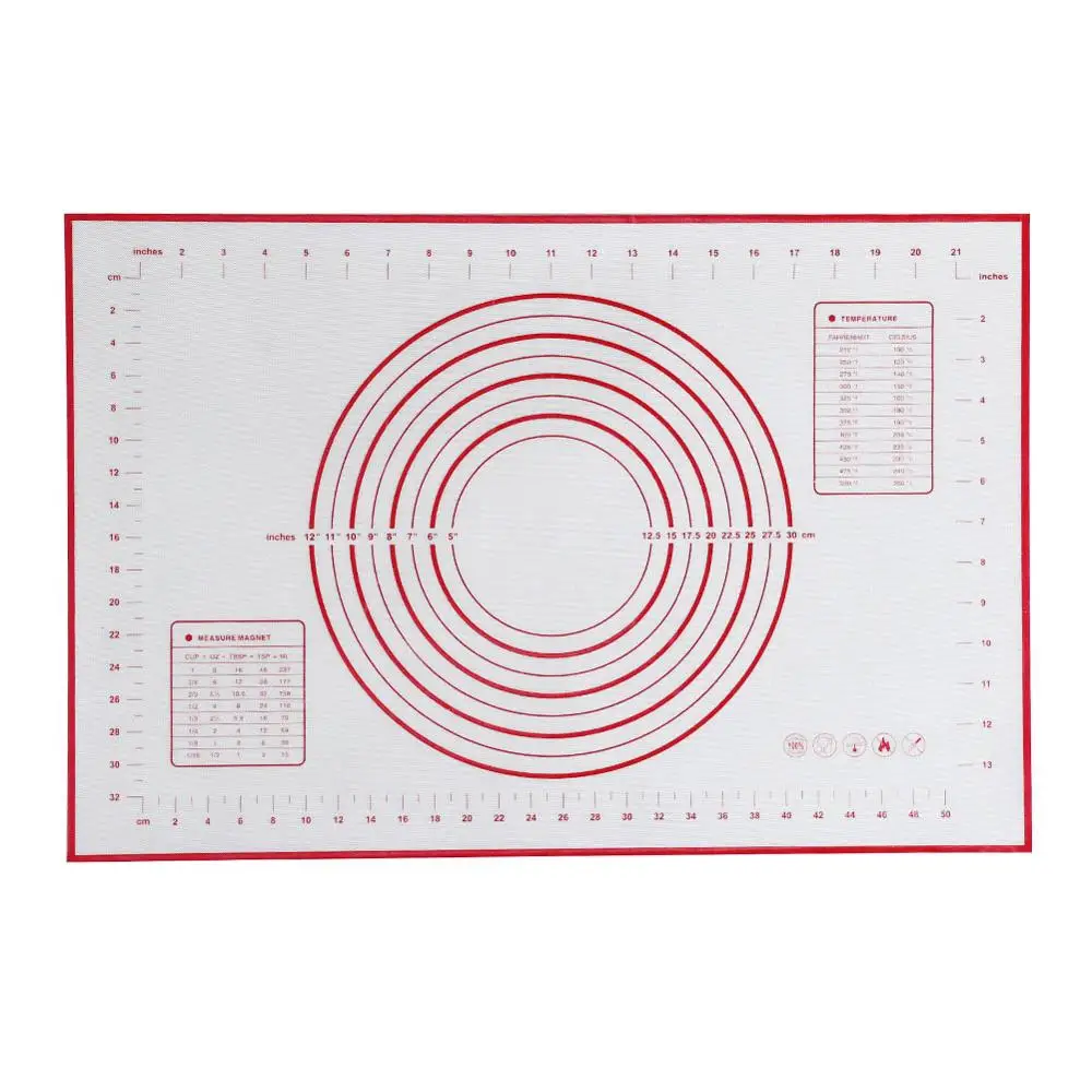 Силиконовые Ex-большой коврик для выпечки для духовки весы раскатки теста коврик для выпечки прокатки помадка, кондитерские изделия коврик с антипригарным покрытием жаропрочная посуда, Кулинария Инструменты - Цвет: 01