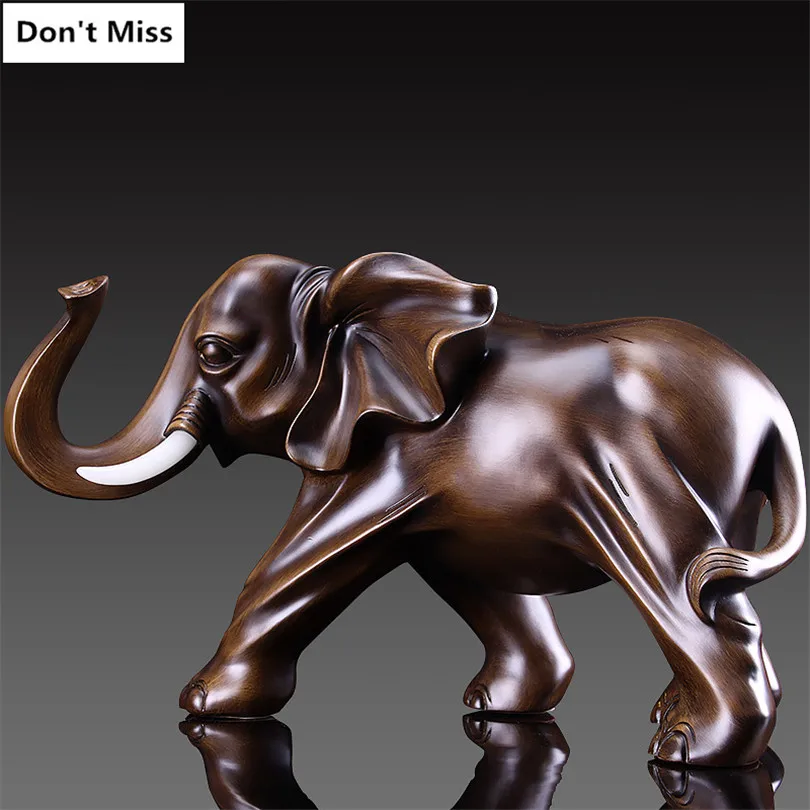 

Mascot Figurine a Pair of Elephant Sculpture Home Decoration Accessories Elephant Statue Office Shop Front Desk Decor Ornaments