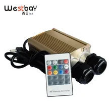 32 Вт IR/RF двойной порт оптические волоконные лампы Золотой RGBW светодиодный волоконно-оптический двигатель ночной Декор звезда потолок DIY