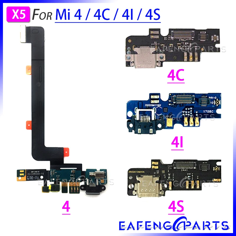 PCB Board Ribbon Flex for Xiaomi Mi 4S 4I 4C 4 USB Charger Port Cable Charging Dock Connector Repair Parts | Мобильные телефоны и