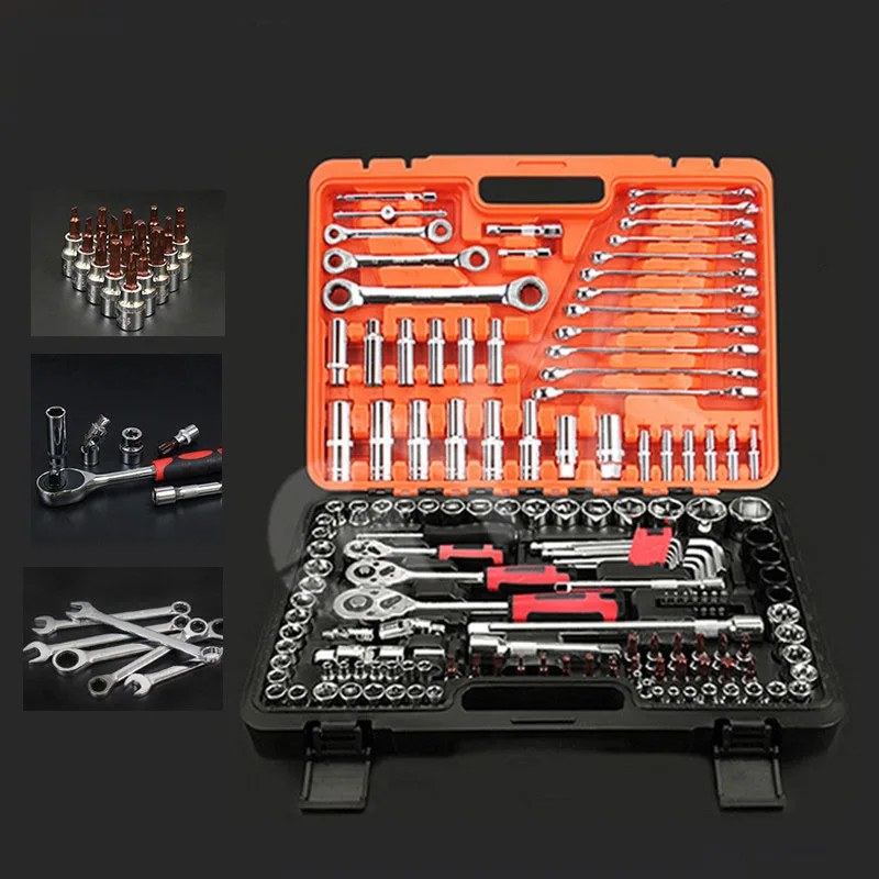 

61/82/94 PCS Car Mixed Repair Sets Multi-function Combination Package Hand Tool Kit with Plastic Toolbox Storage Case