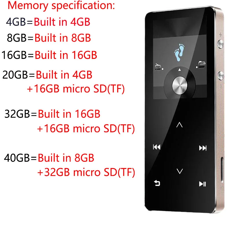 Mp3 плеер с bluetooth сенсорный экран hi fi fm радио мини USB MP3 спортивный MP 3 HiFi музыкальный