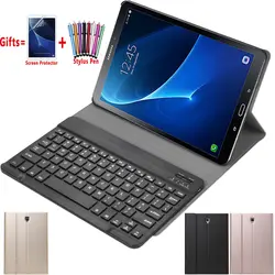 Тонкий Съемная клавиатура Bluetooth кожаный чехол для Samsung Galaxy Tab A A6 10,1 2016 T580 T585 10,5 2018 T590 T595 чехол принципиально