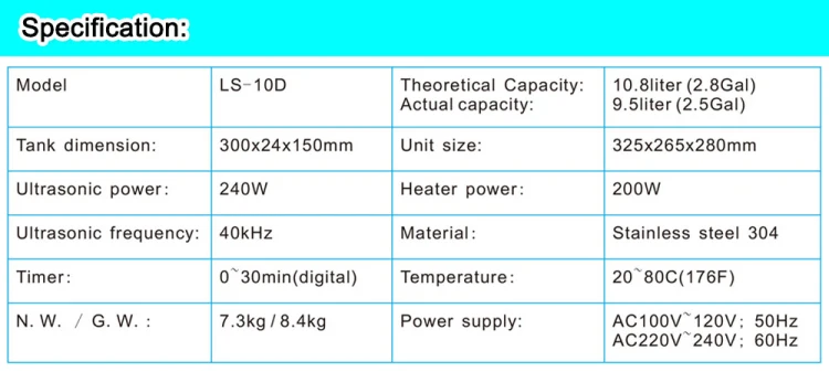 Limplus 2,85 галлон 10л пулевое устройство для чистки ванны с HeaterTimer слив воды корзина SUS304