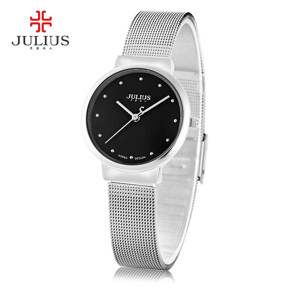

Julius Women Watches Ultrathin Stainless Steel Mesh Band Fashion Quartz Wrist Watch Ladies Elegant Dress Watch Relogio Feminino