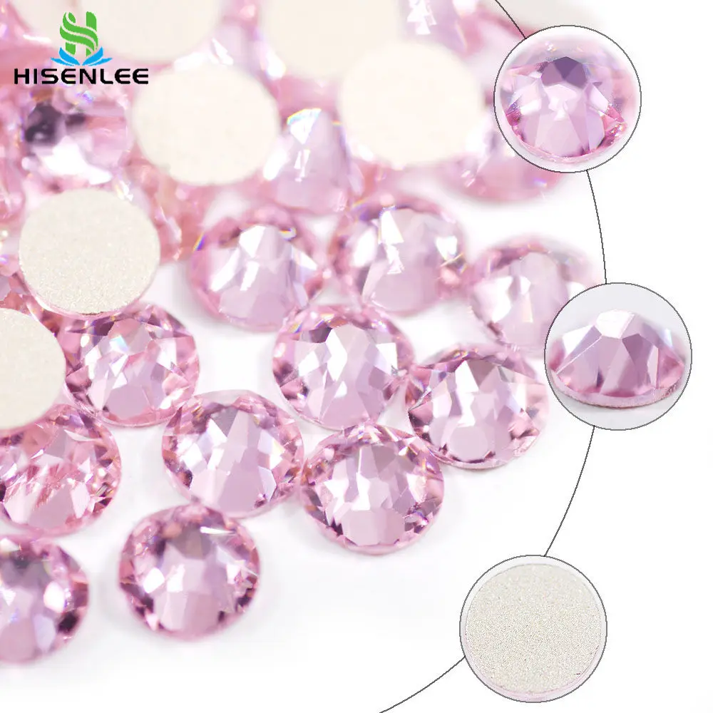 Light Pink Высокое качество SS20 5 мм(16 вырезать) ногтей кристалл плоской задней невосстанавливаемых разноцветными стразами DIY ногтей ювелирные украшения - Цвет: Light Pink